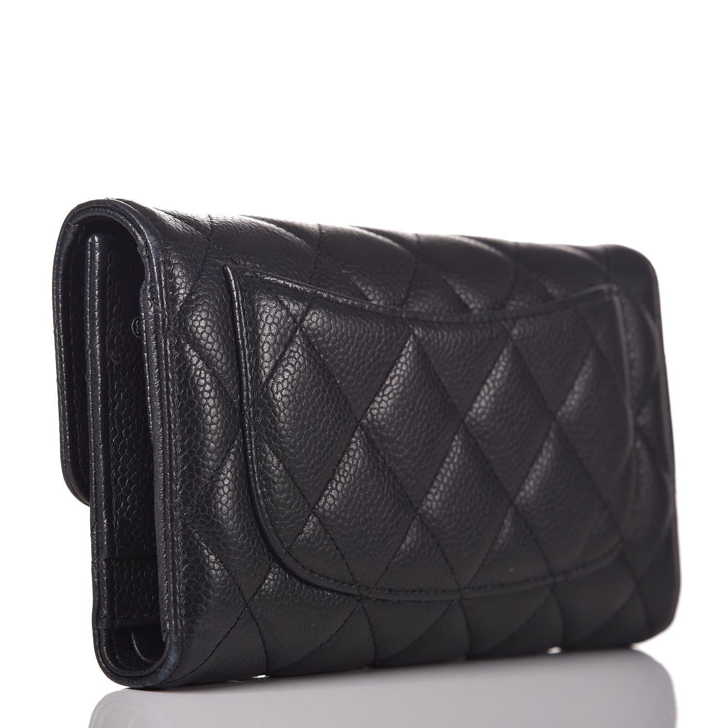 Chanel Caviar Quilted Large Flap Wallet Black 3 of 9