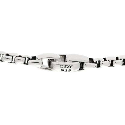 David Yurman Sterling Silver Black Diamond Streamline Cross Station Necklace 22" 4 of 5
