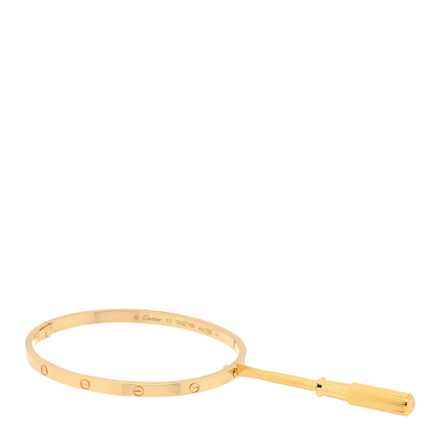 Cartier 18K Yellow Gold Small LOVE Bracelet 17 3 of 5