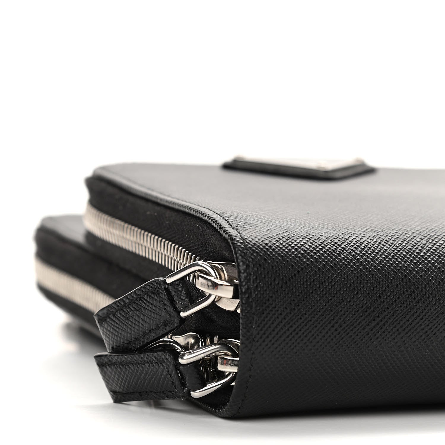 Prada Saffiano Phone Crossbody Pouch Black 8 of 9