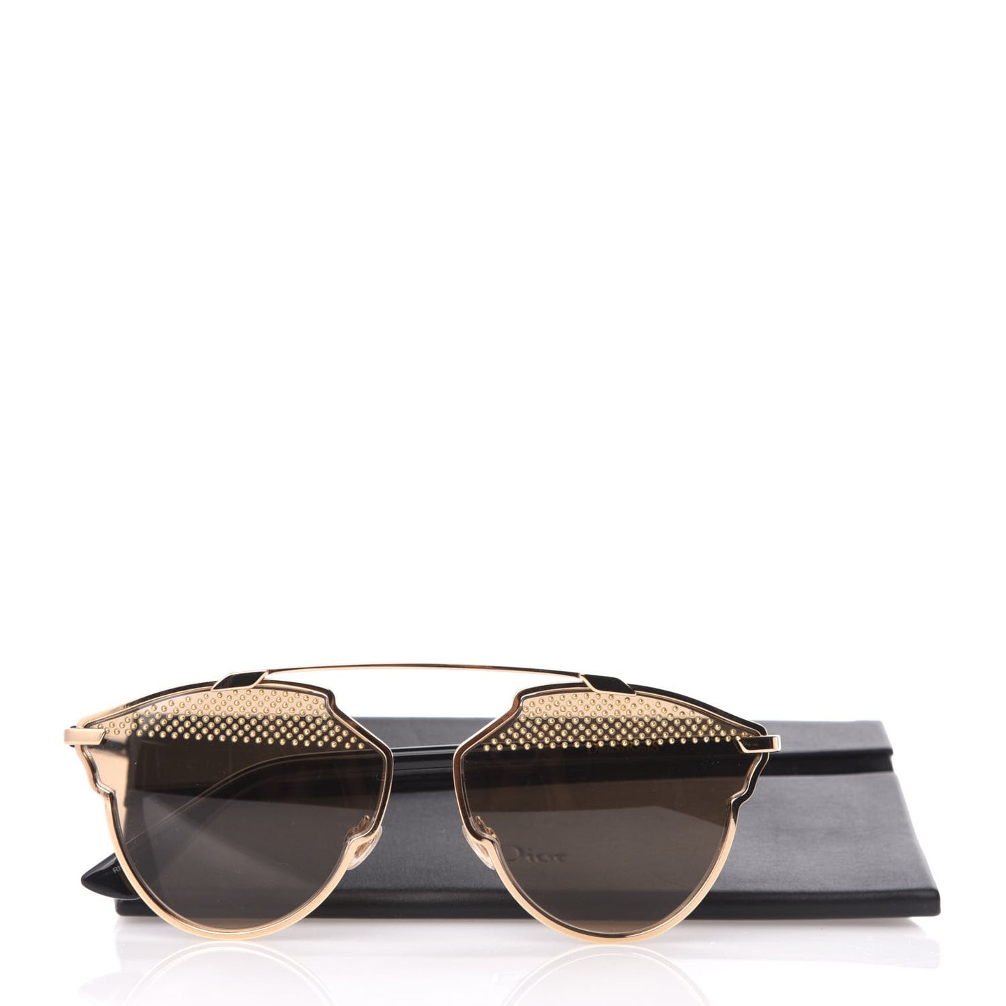 Studded So Real Sunglasses Gold