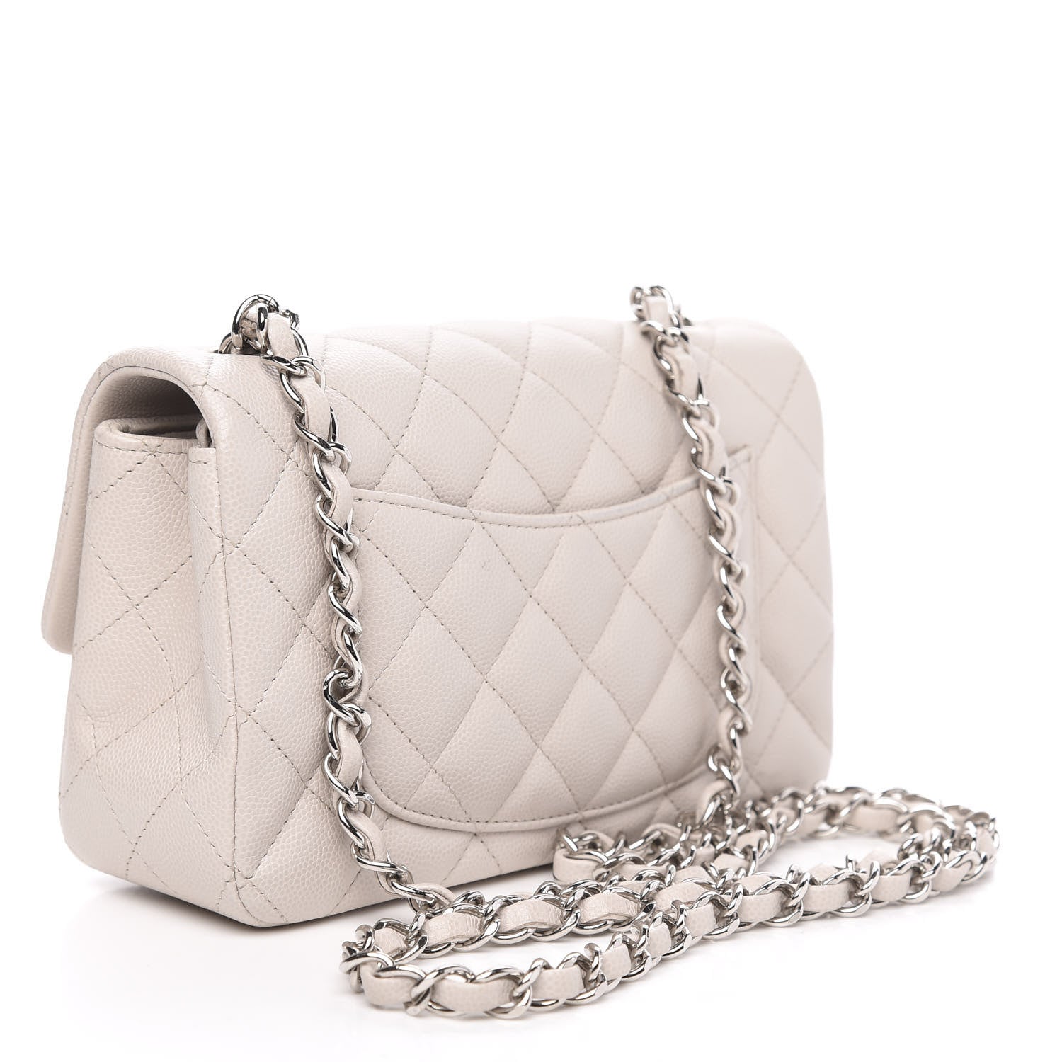 Chanel Caviar Quilted Mini Rectangular Flap White 3 of 12