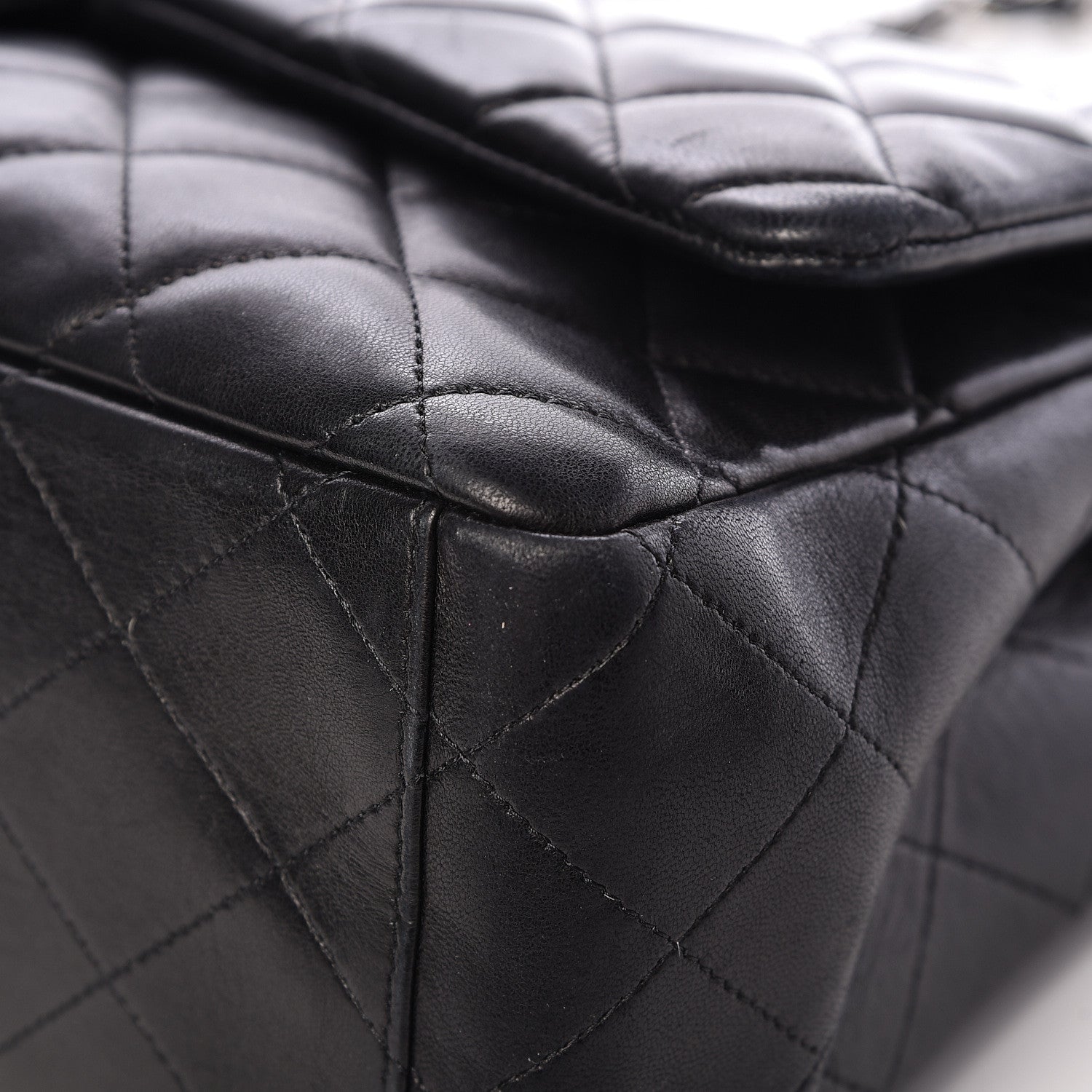Chanel Lambskin Quilted Maxi Single Flap Black 12 of 16