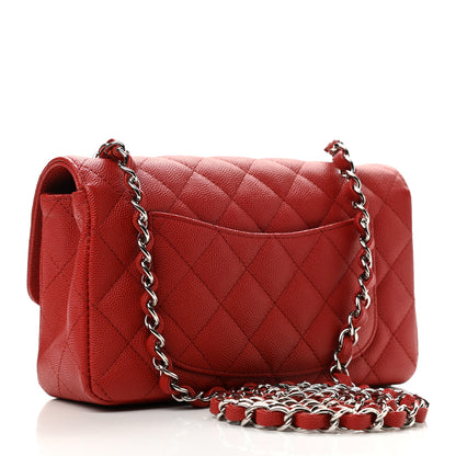 Chanel Caviar Quilted Mini Rectangular Flap Red 3 of 11