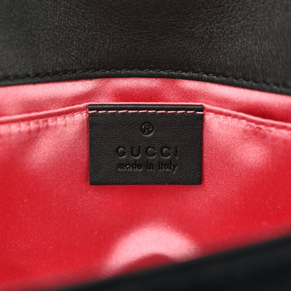 Gucci Velvet Matelasse Mini GG Marmont Shoulder Bag Black 6 of 10