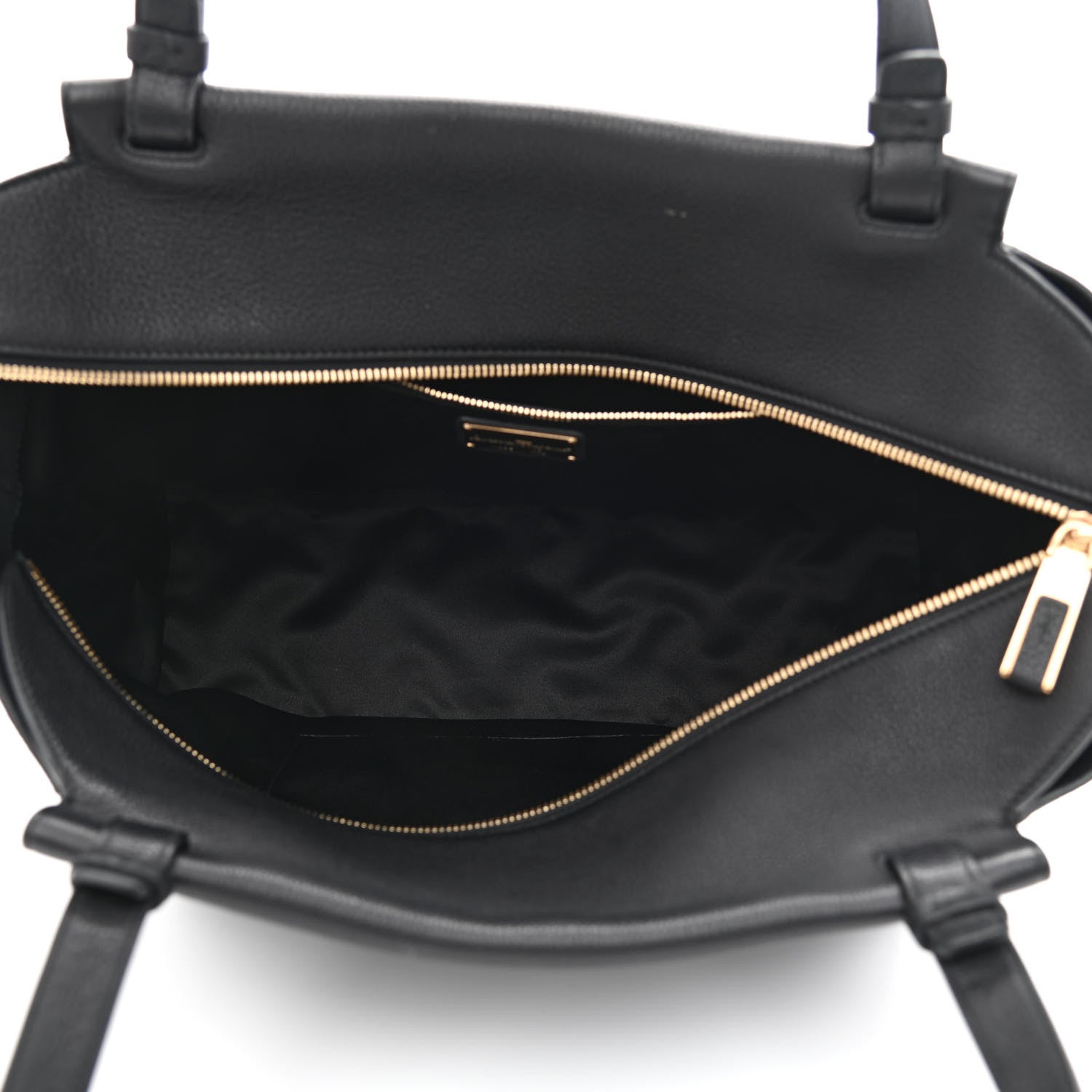 Salvatore Ferragamo Grained Calfskin Bitter Pocket Tote Black 9 of 20
