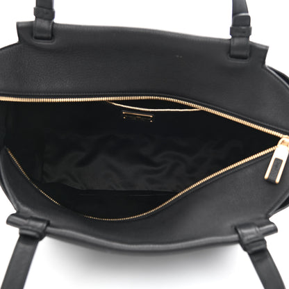 Salvatore Ferragamo Grained Calfskin Bitter Pocket Tote Black 9 of 20
