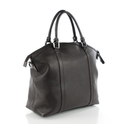 Gucci Calfskin Medium GG Charm Convertible Dome Satchel Dark Brown 3 of 7