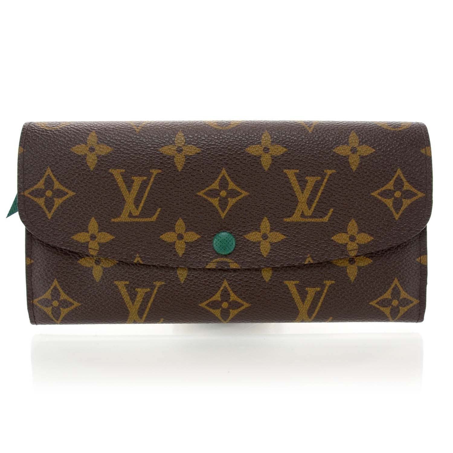 Louis Vuitton Monogram Emilie Wallet Green 1 of 8