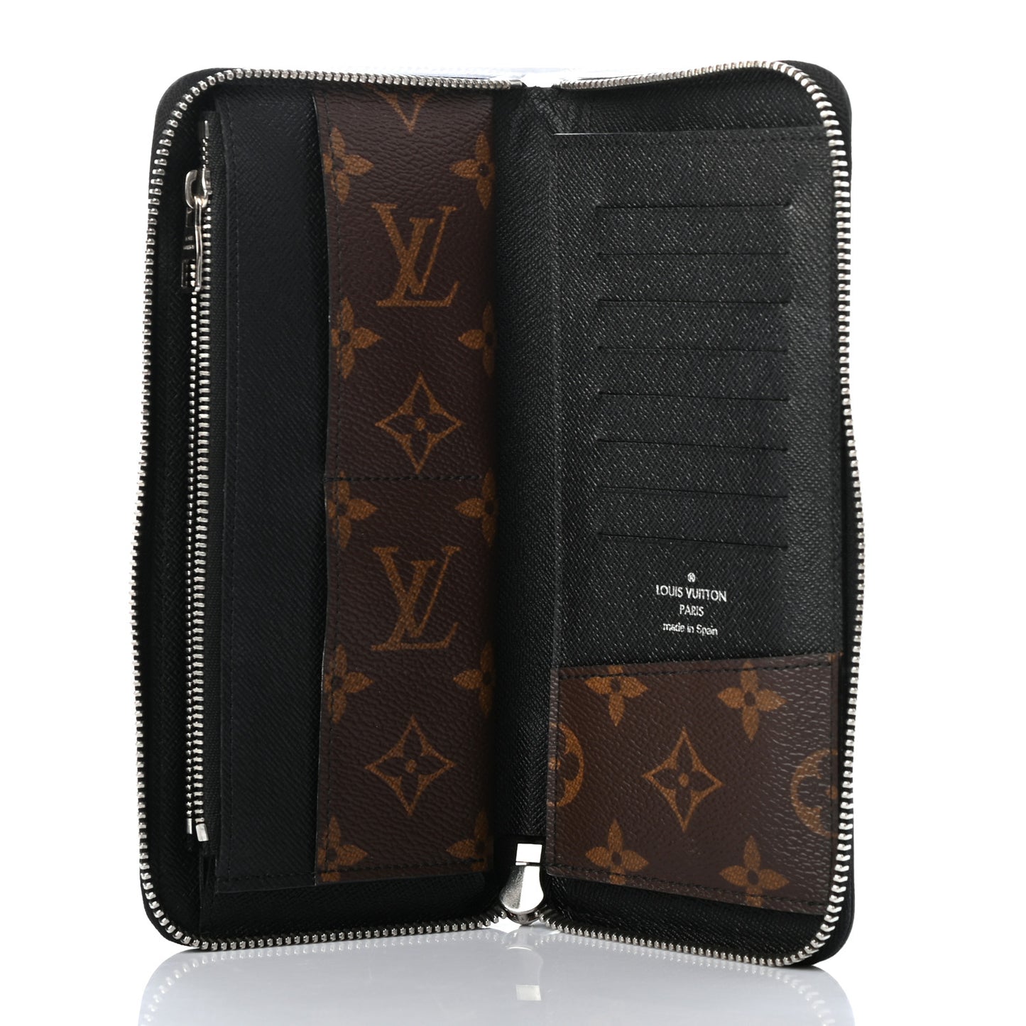 Monogram Macassar Vertical Zippy Wallet