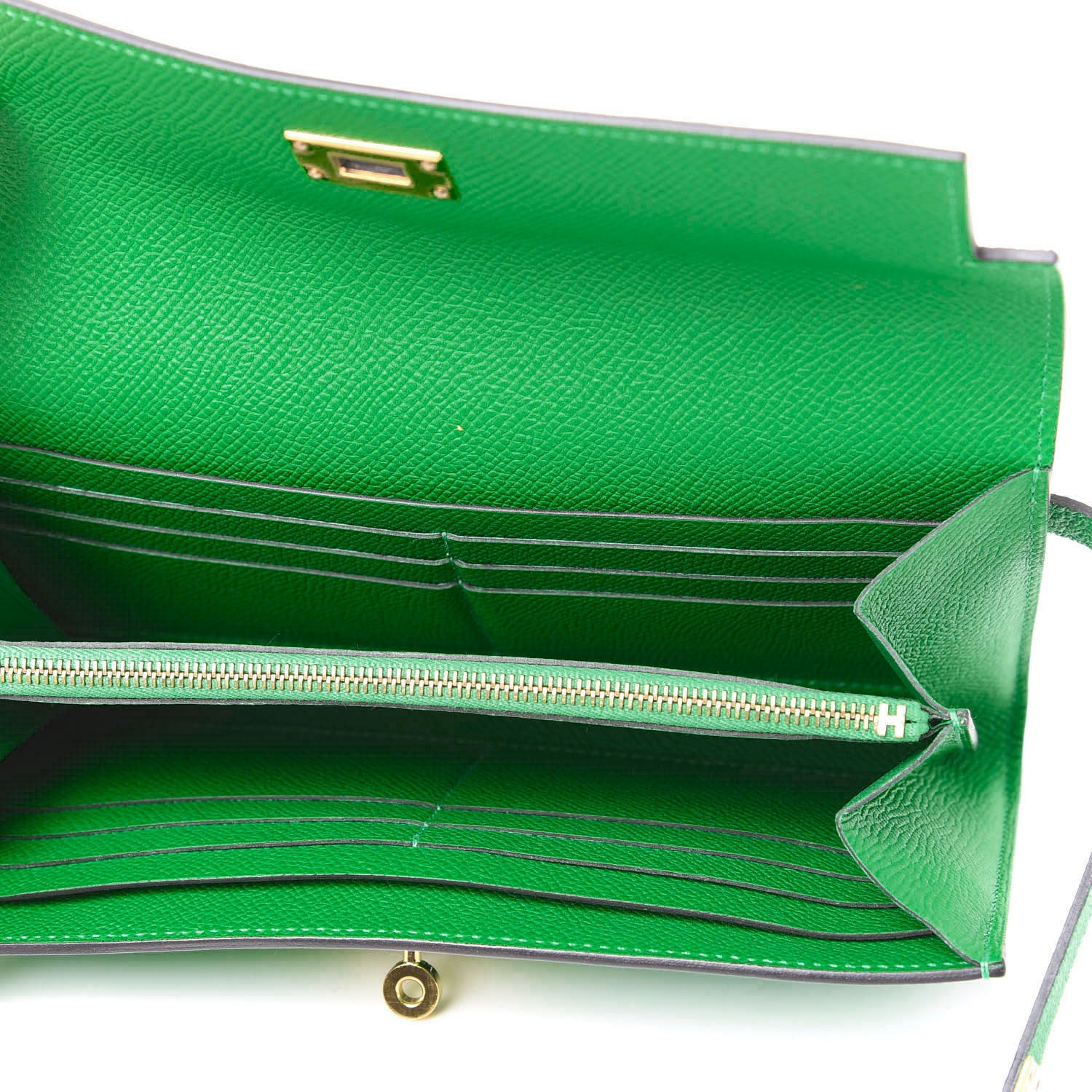 Hermes Epsom Kelly Longue Wallet Bambou 4 of 9