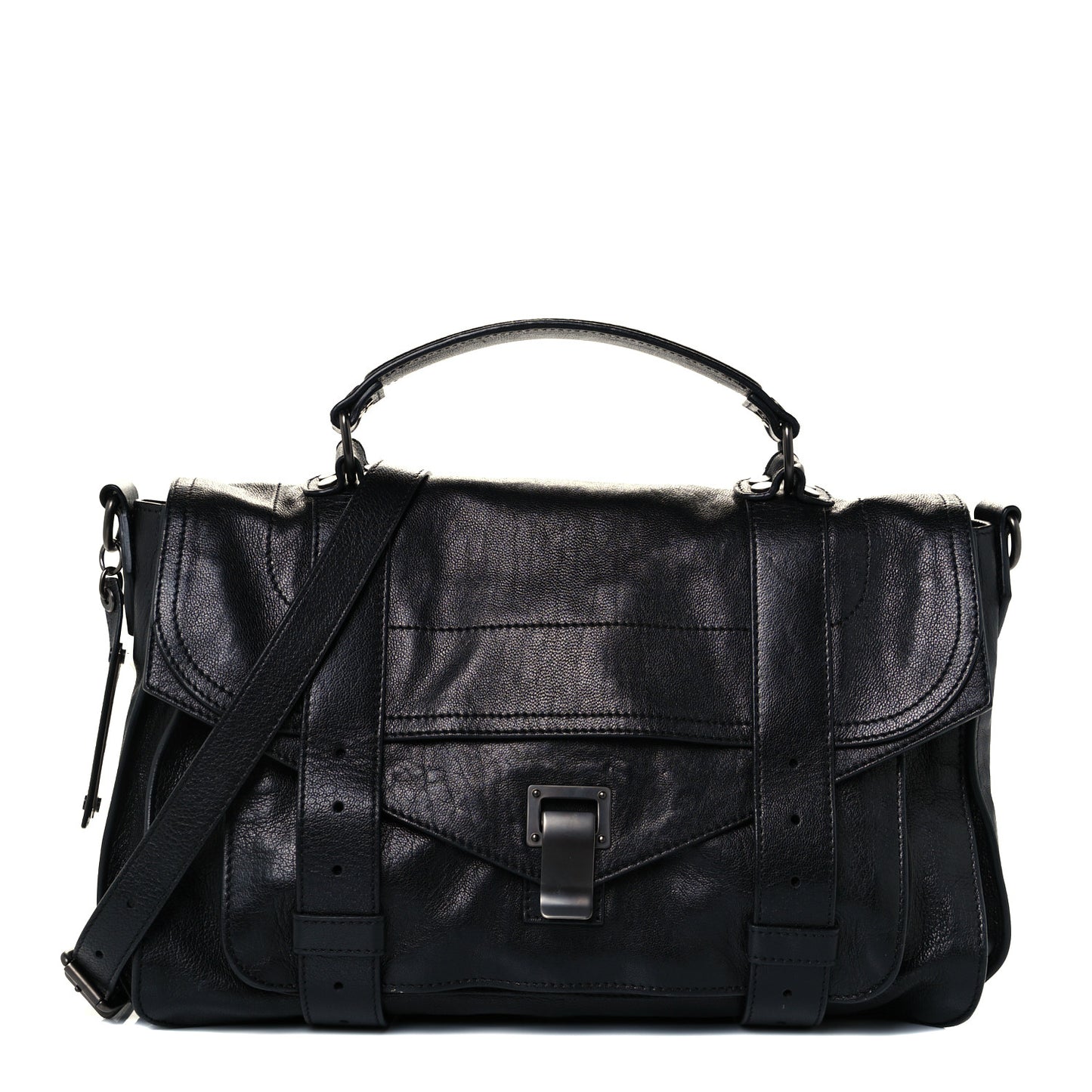 Lambskin Medium PS1 Satchel Black