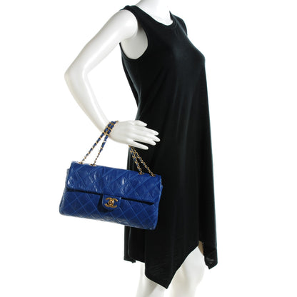 Chanel Calfskin Stitched Thin City Flap Blue 2 of 8