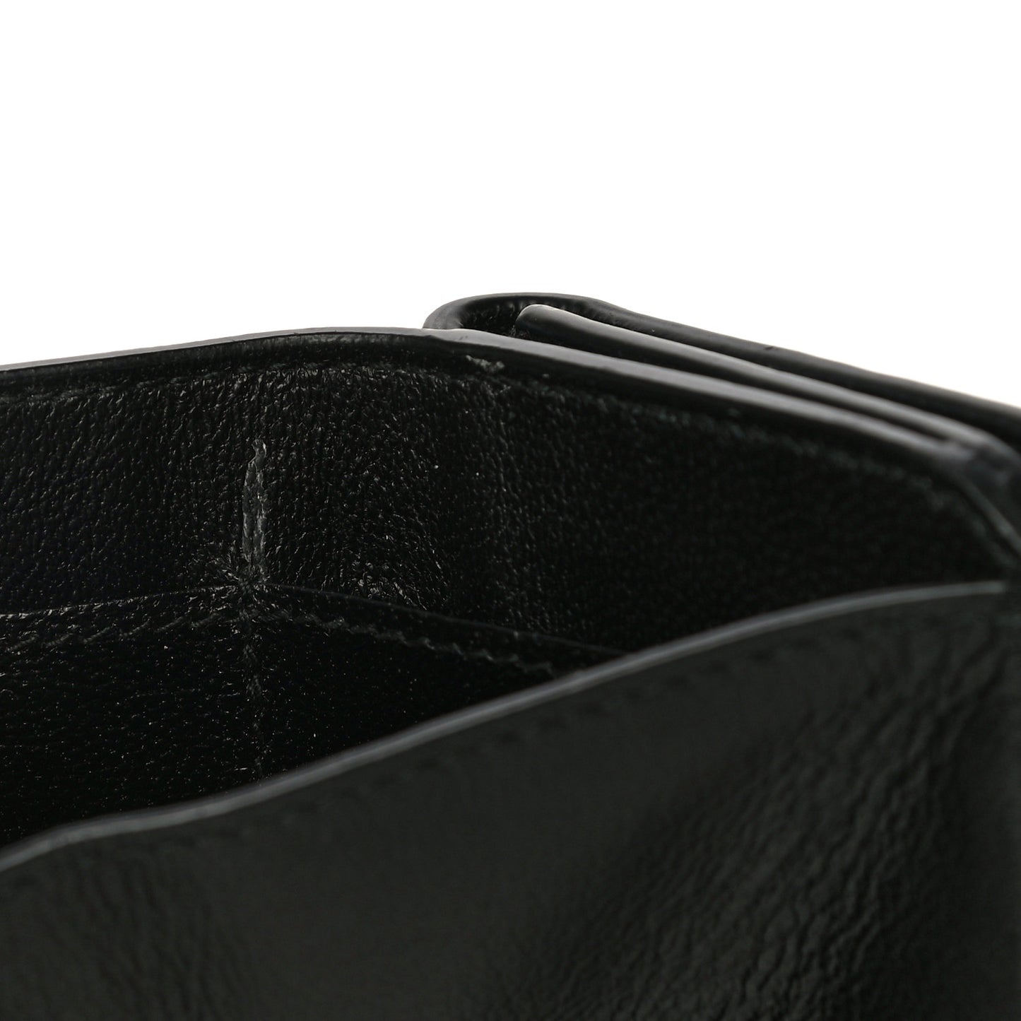 Calfskin Hello Kitty Mini Wallet Black