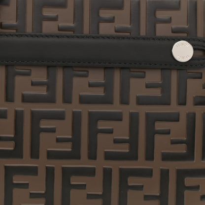 Fendi Vitello Century Bi-Color FF 1974 Embossed Messenger Maya Black 8 of 8