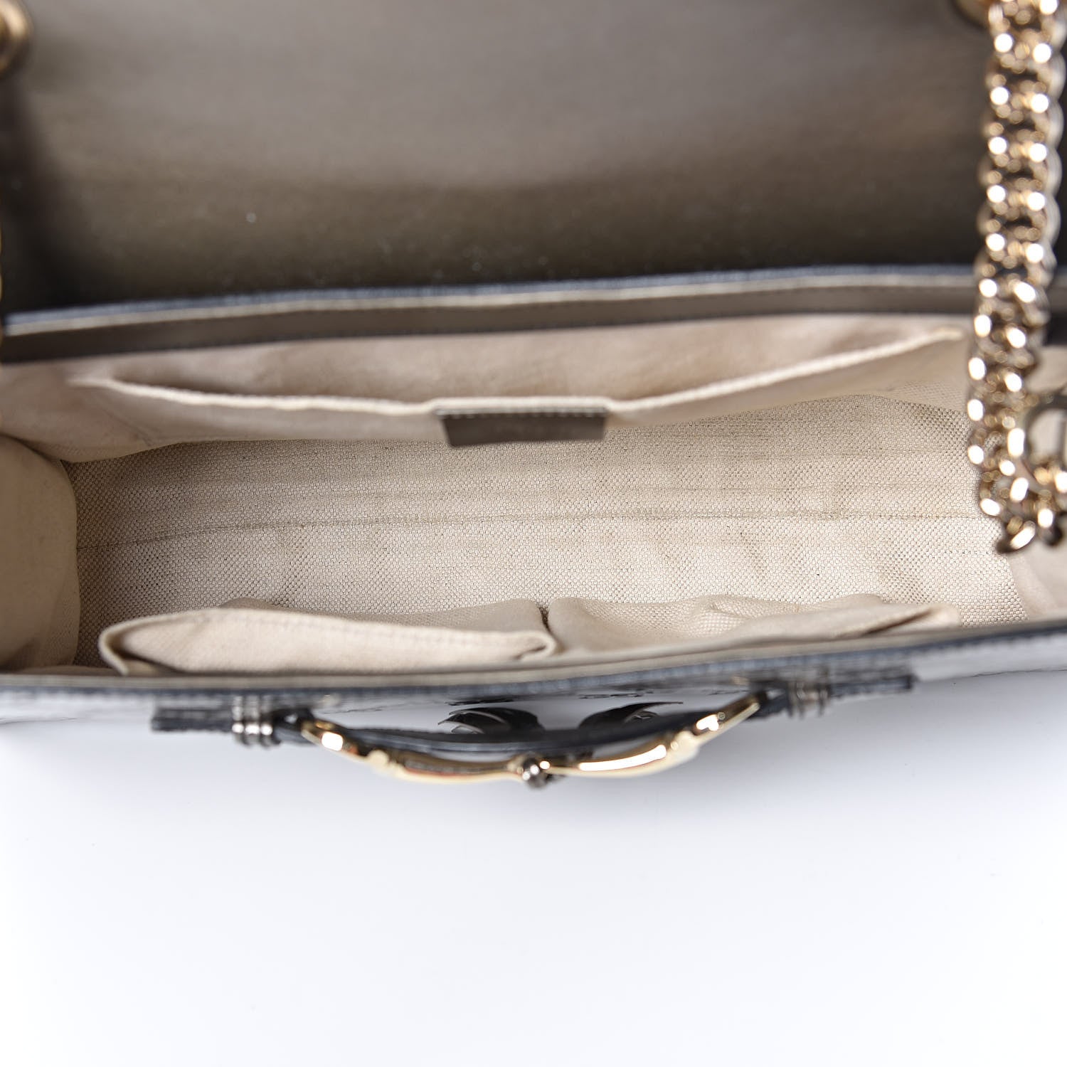 Gucci Shine Guccissima Medium Emily Chain Shoulder Bag Sasso 5 of 10