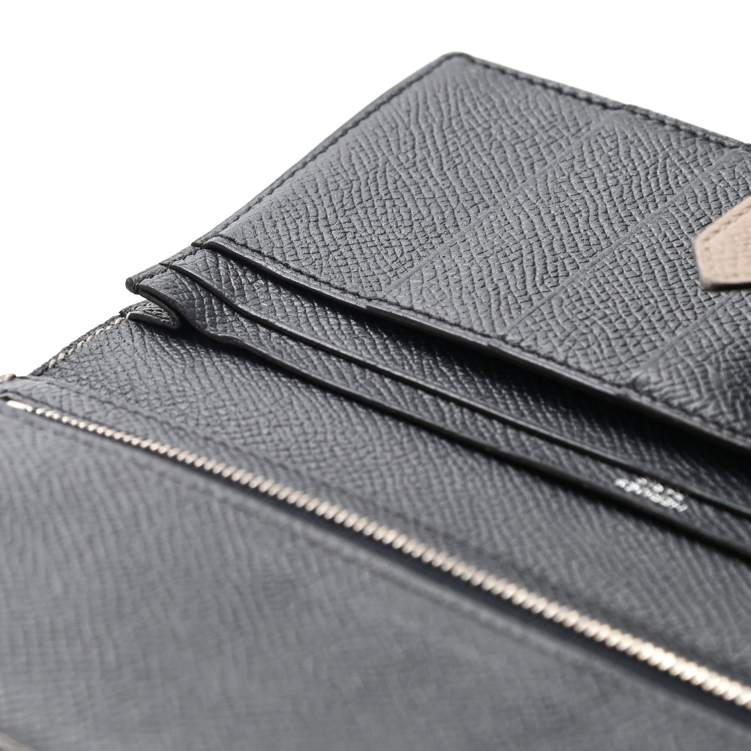 Hermes Epsom Bearn Verso Gusset Wallet Gris Tourterelle Bleu Indigo 8 of 15