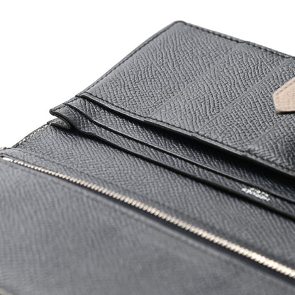 Hermes Epsom Bearn Verso Gusset Wallet Gris Tourterelle Bleu Indigo 8 of 15