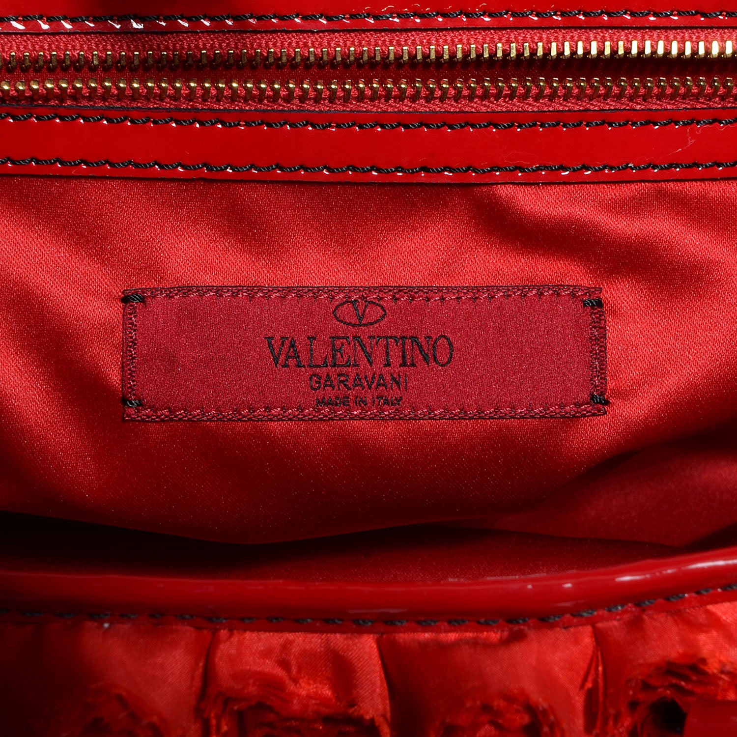 Valentino Garavani Silk Georgette Rosier Small Tote Red 6 of 10