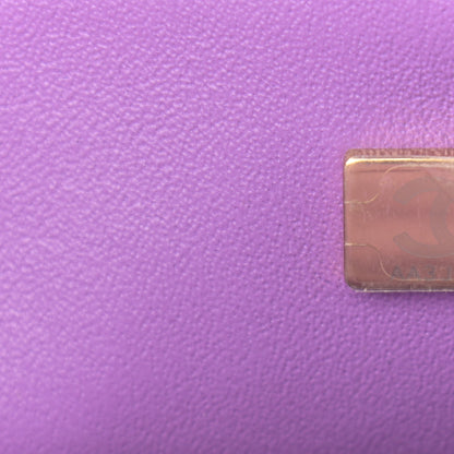 Chanel Tweed Quilted Mini Rectangular Flap Light Purple Pink Navy 7 of 10