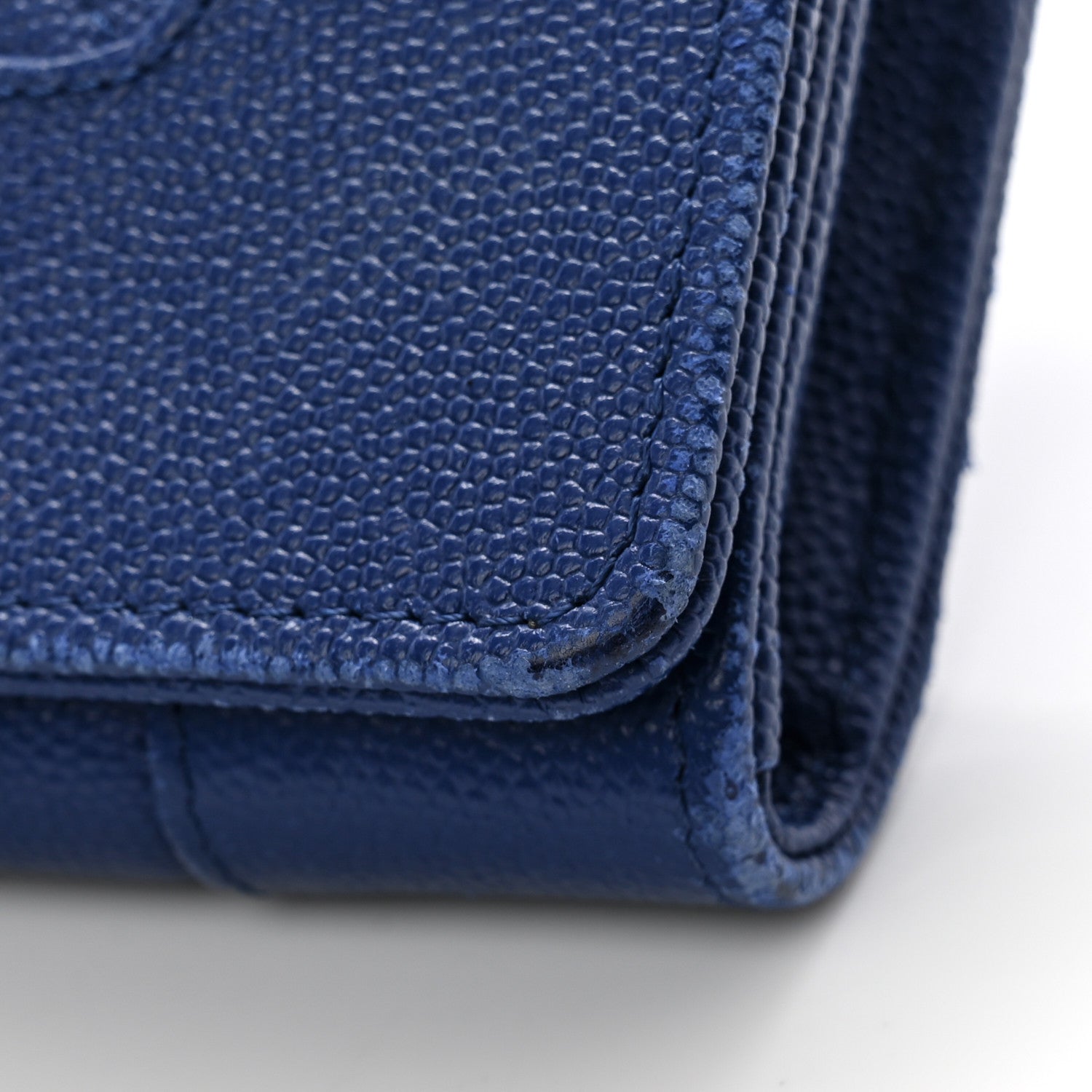 Chanel Caviar Quilted Mademoiselle Vintage Flap Wallet Blue 9 of 11