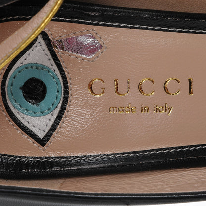 Gucci Nappa Lip Applique Pumps 37 Black 10 of 10
