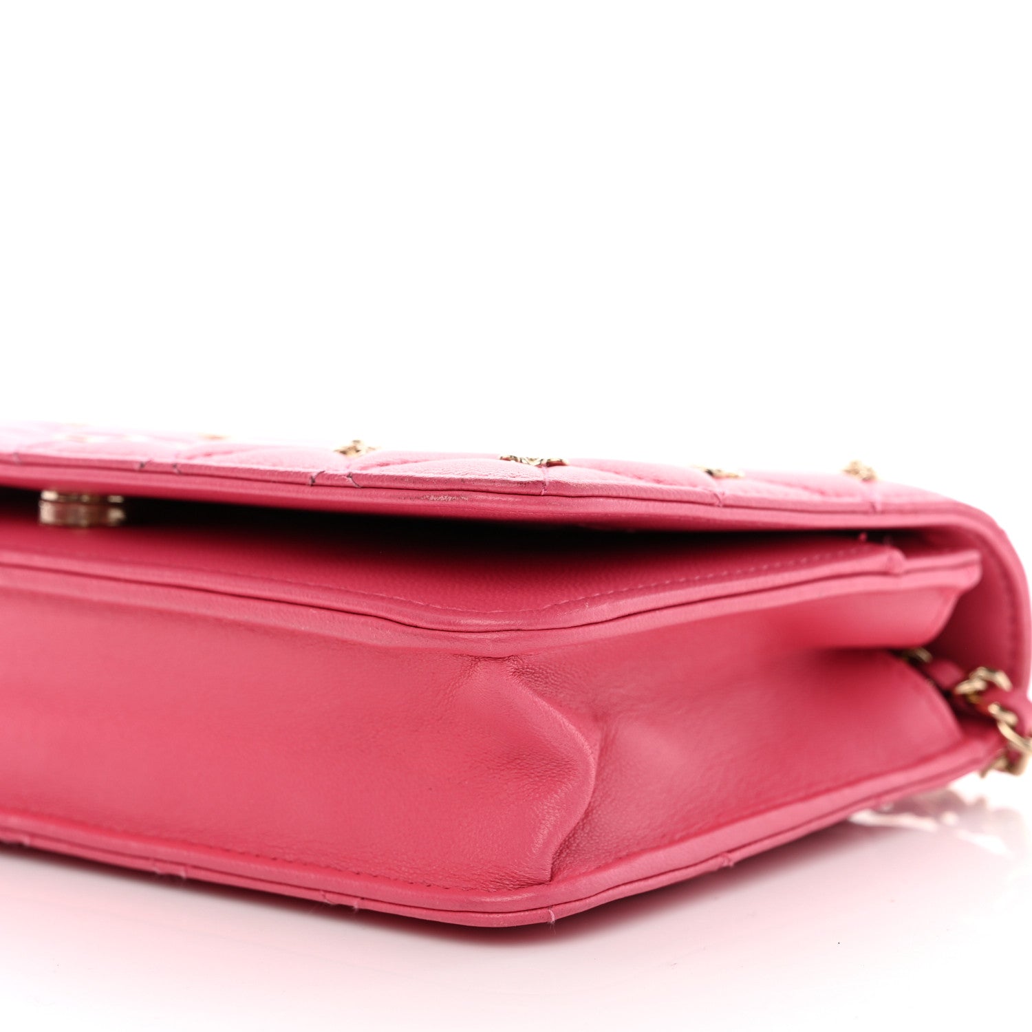 Chanel Lambskin Quilted All About Chanel Wallet On Chain WOC Pink 11 of 13
