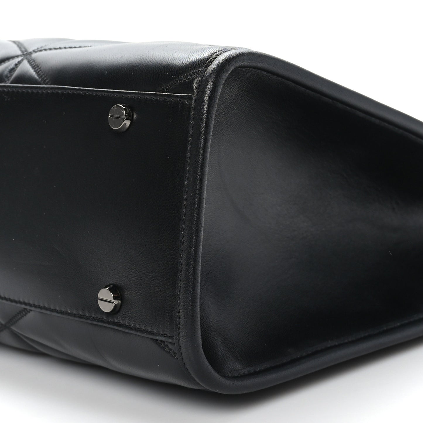 Lambskin Cloud Quilted Large Travia Tote Black