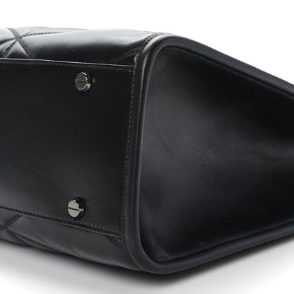 MCM Lambskin Cloud Quilted Large Travia Tote Black 9 of 9