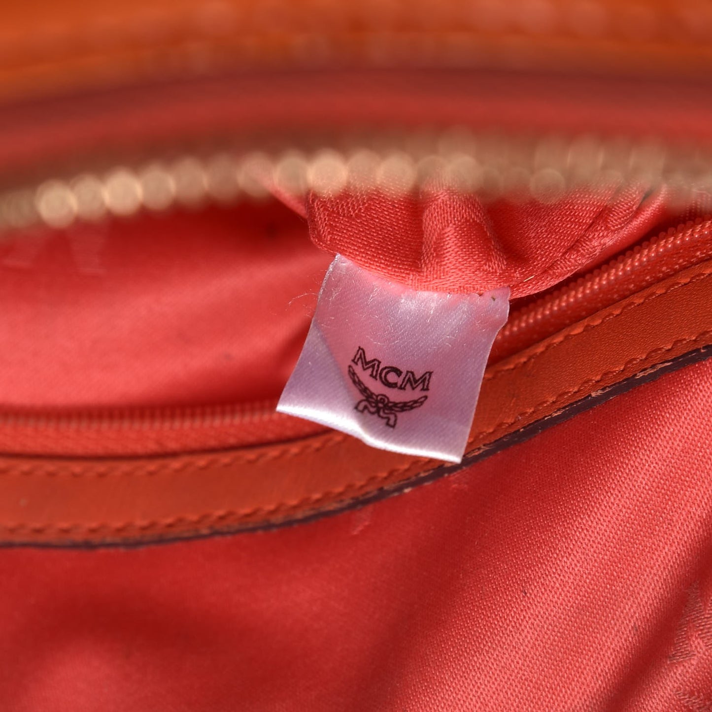 Monogram Patent Zip Top Tote Orange