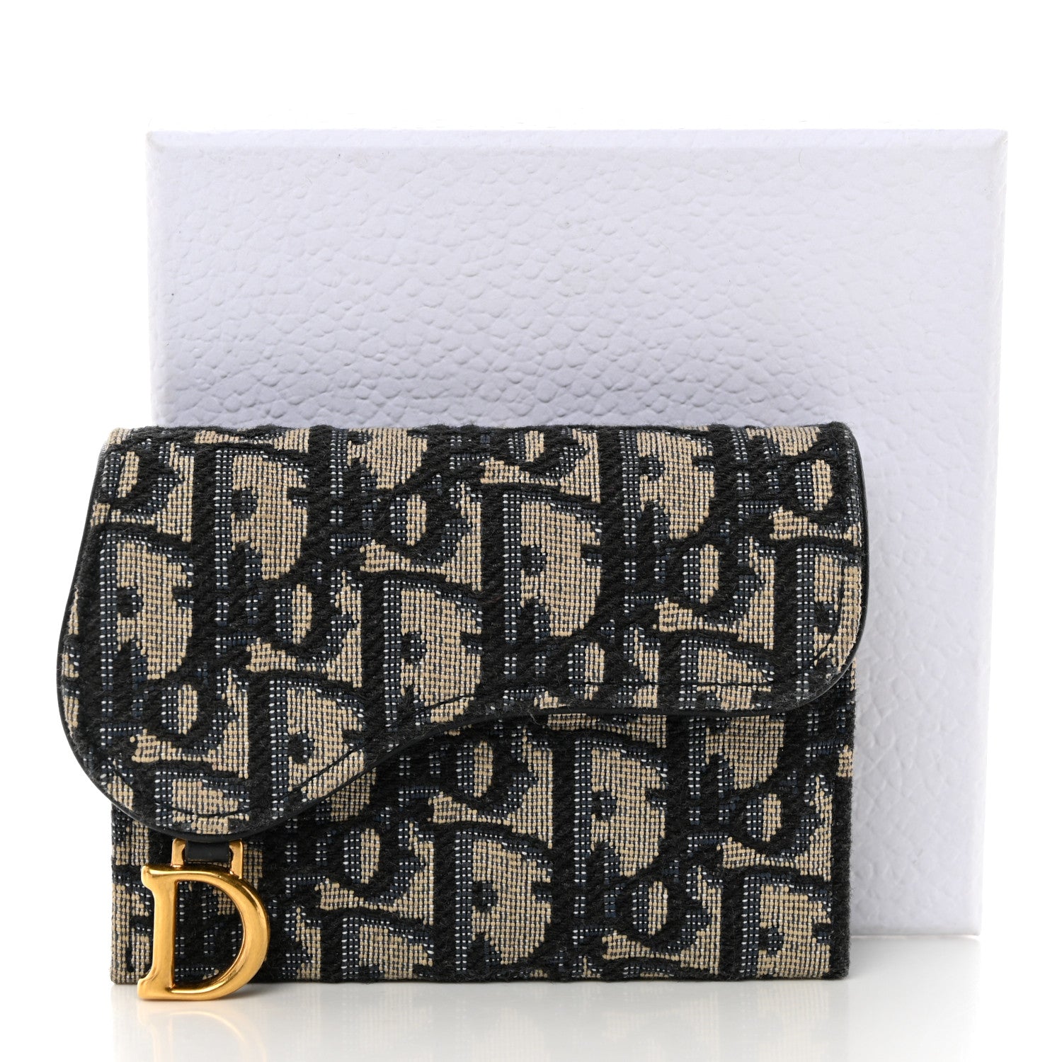 Christian Dior Oblique Saddle 5-Gusset Card Holder Blue 9 of 9