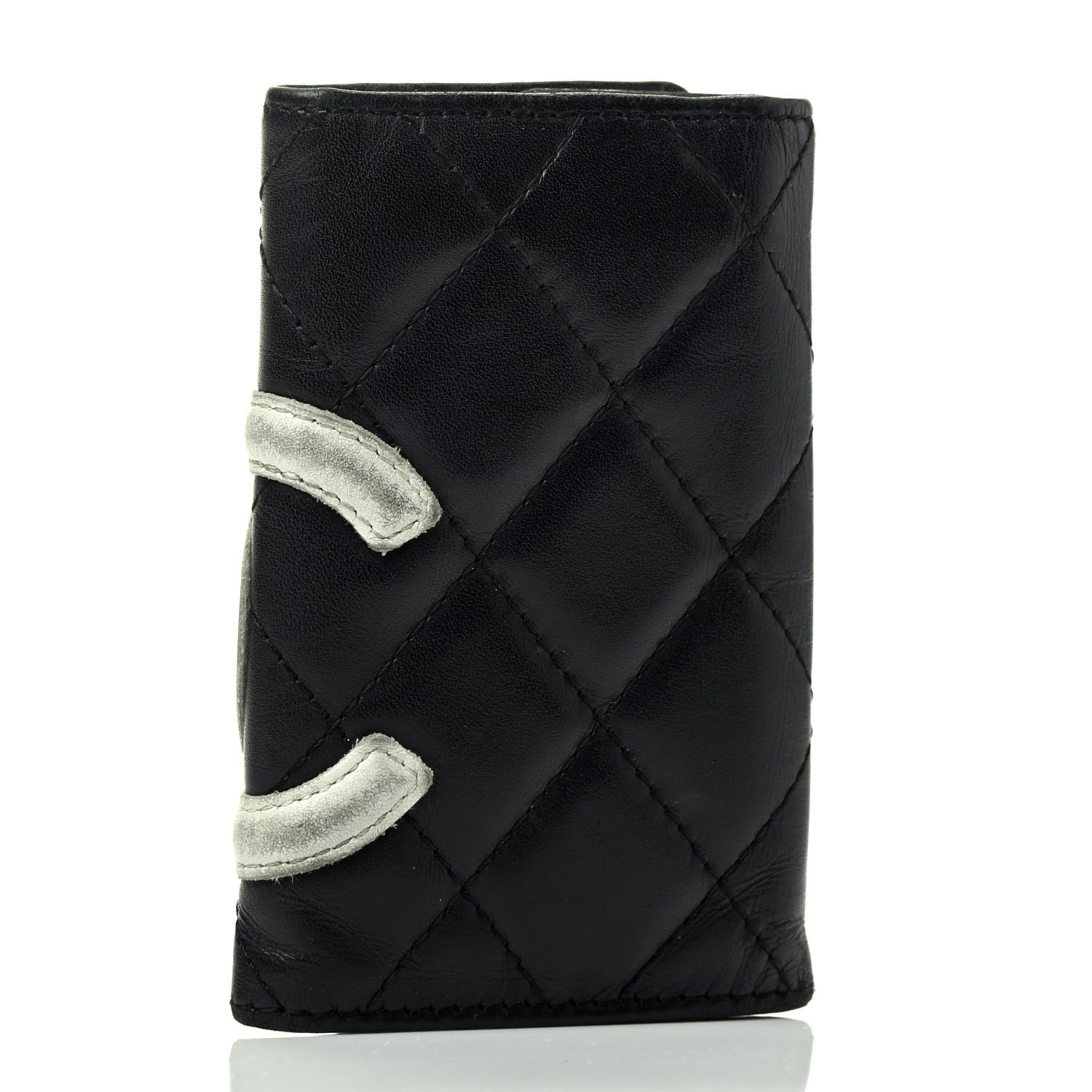 Chanel Calfskin Quilted Cambon 6 Key Holder Black White 2 of 4