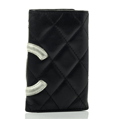 Chanel Calfskin Quilted Cambon 6 Key Holder Black White 2 of 4