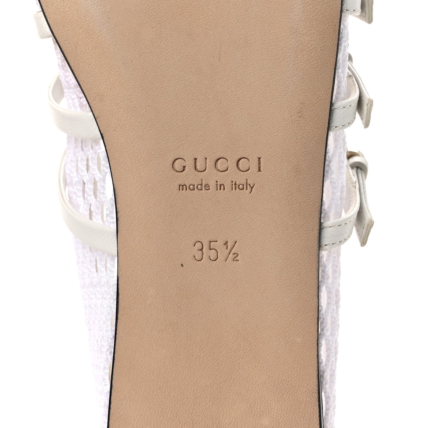 Video Net Nappa Horsebit Ballerina Flats 35.5 Great White