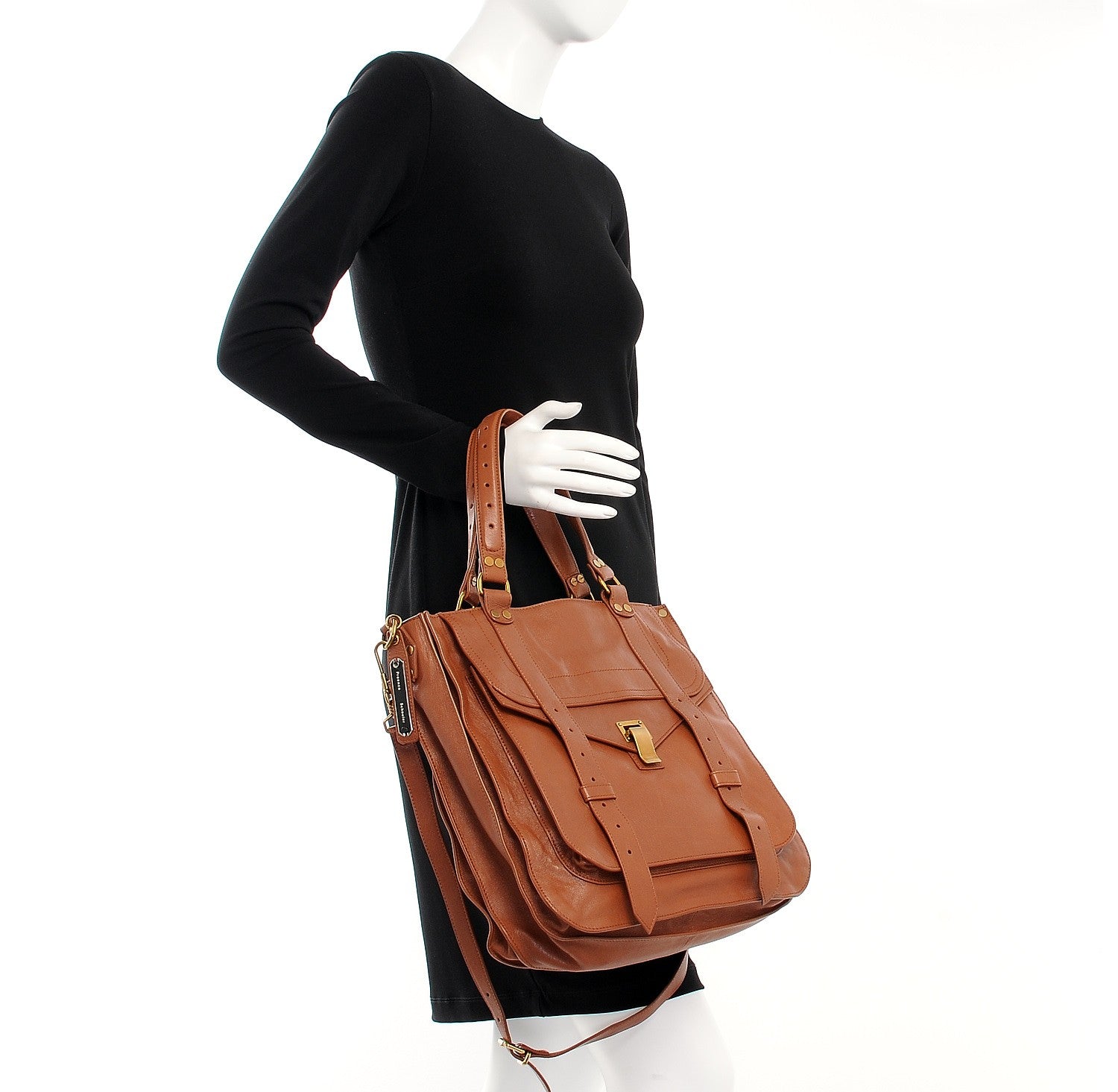 Proenza Schouler Lambskin PS1 Tote Saddle 3 of 9