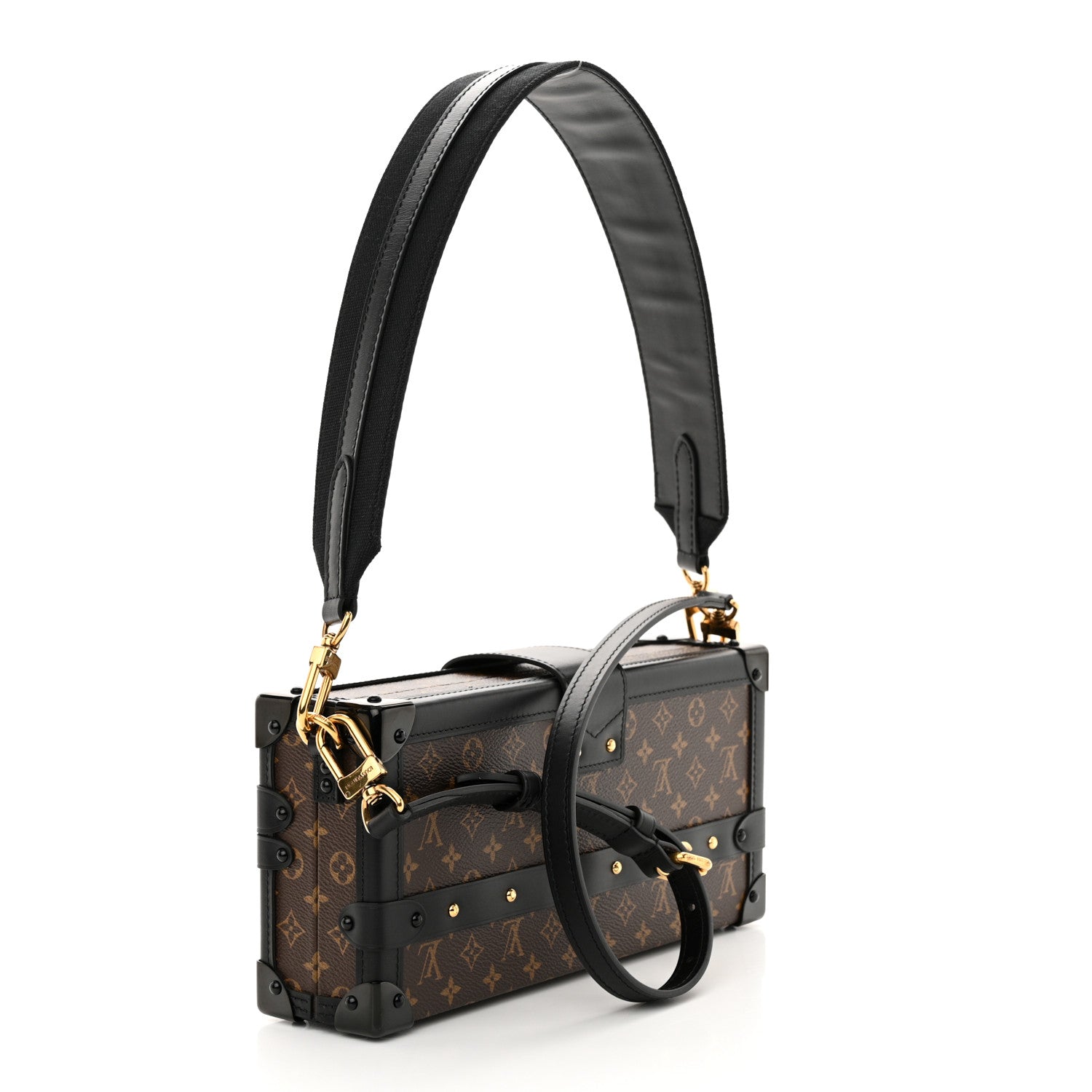 Louis Vuitton Monogram Petite Malle East West Black 3 of 11