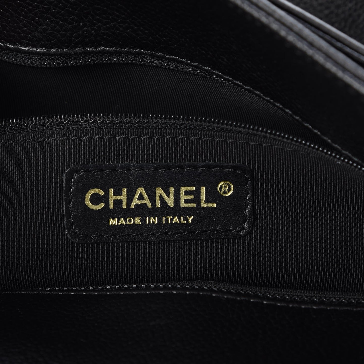 Calfskin Cerf Executive Shopper Tote Black