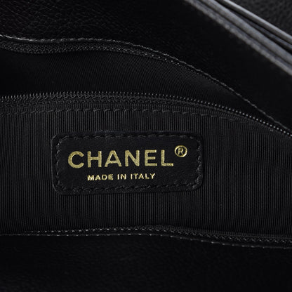 Chanel Calfskin Cerf Executive Shopper Tote Black 7 of 8