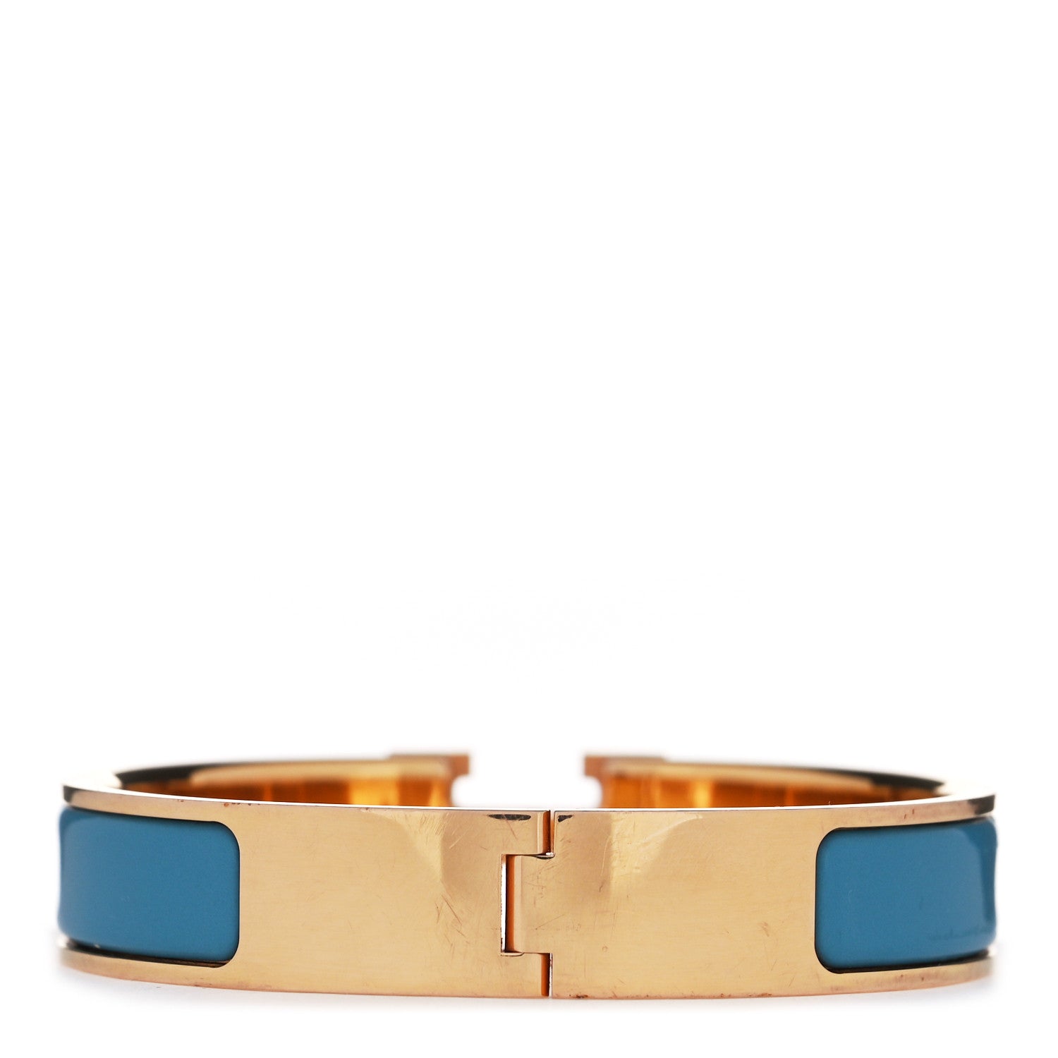 Hermes Enamel Narrow Clic Clac H Bracelet PM Bleu Album 2 of 4