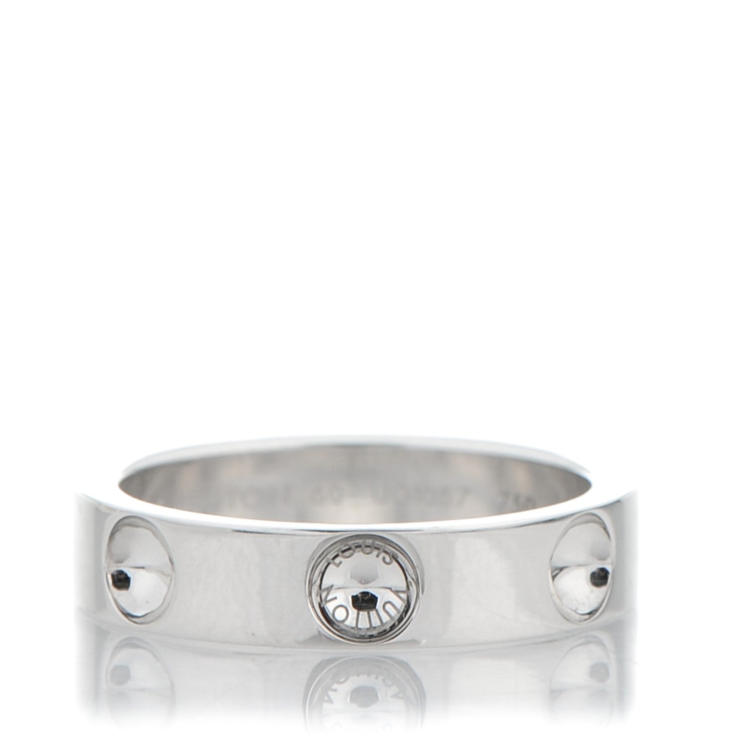 Louis Vuitton 18K White Gold Empreinte Ring with Case 60 9 1 of 9