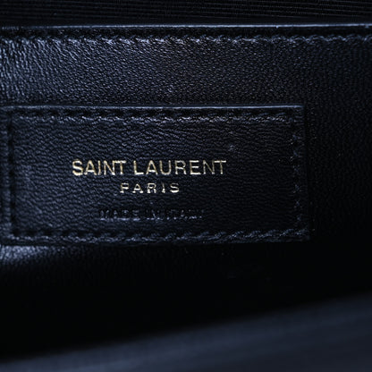 Saint Laurent Grain De Poudre Medium Classic Monogram Kate Satchel Black 6 of 11