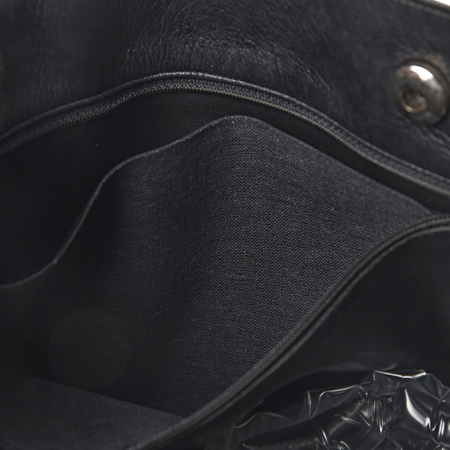 Lambskin Quilted Shopping Tote Black