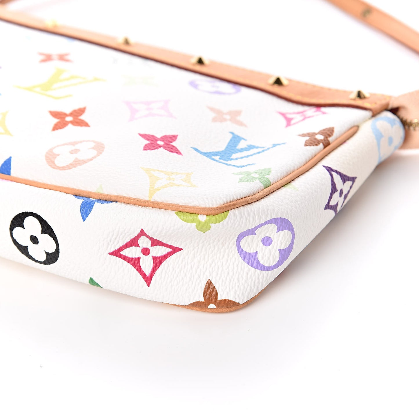 Monogram Multicolor Pochette Accessories White