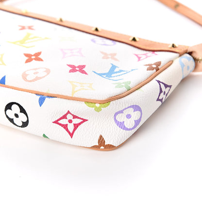 Louis Vuitton Monogram Multicolor Pochette Accessories White 8 of 9