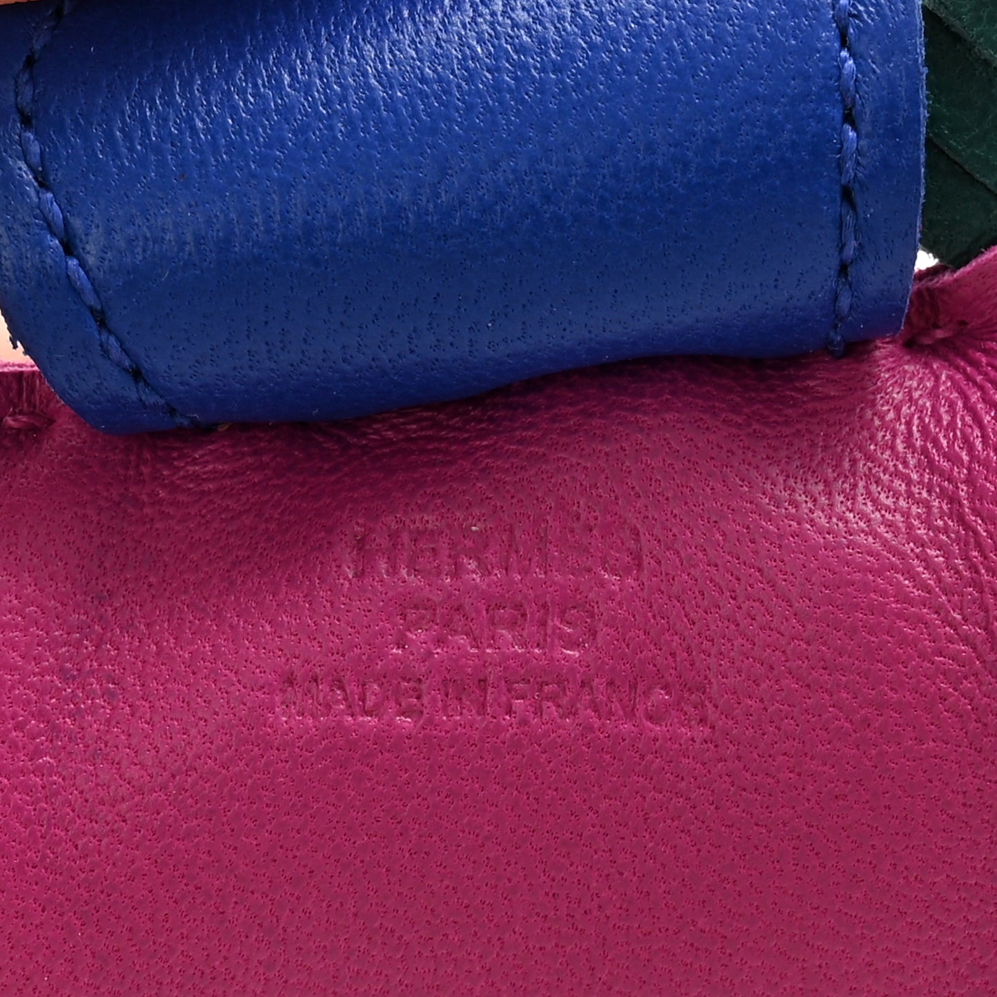 Milo Lambskin Grigri Rodeo Horse Bag Charm MM Rose Pourpre Malachite Bleu Electrique