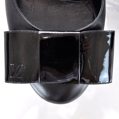 Louis Vuitton Leather Large Bow Heels 36 Black 8 of 8