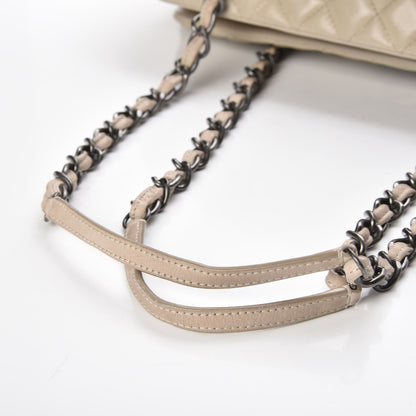Chanel Iridescent Calfskin Chic Quilt Bowling Bag Beige 8 of 8