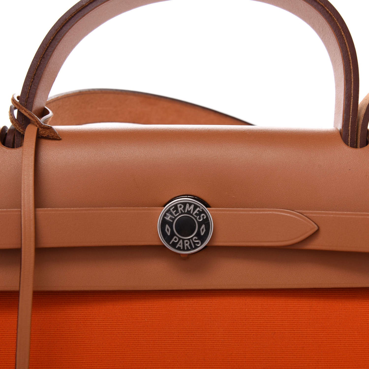 Hermes Vache Hunter Toile Herbag Zip 31 PM Orange 8 of 8