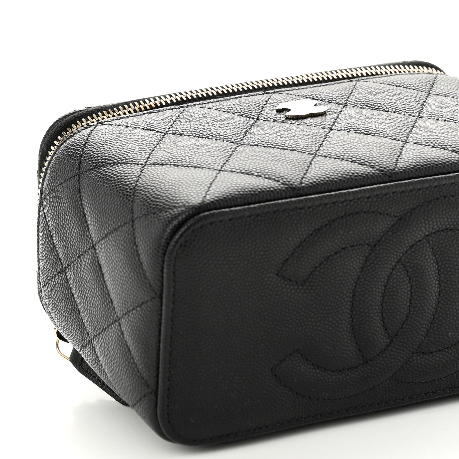 Chanel Caviar Quilted Small Vanity Case With Chain Black 10 of 12