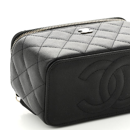 Chanel Caviar Quilted Small Vanity Case With Chain Black 10 of 12